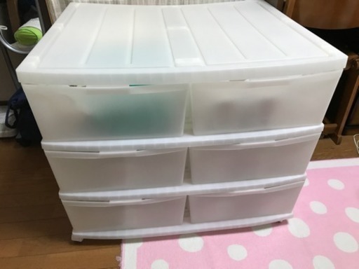 特売 美品 3段2列 車輪付き 特大衣装ケース 引き出しタイプ Hide 国府の収納家具 押入れ収納 の中古あげます 譲ります ジモティーで不用品の処分