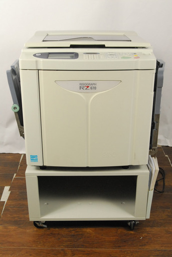理想科学 リソグラフ RZ670 印刷機 未使用 インク・マスタ付 A3 架台付 愛知
