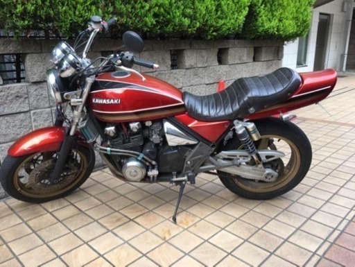 ゼファー カスタム 火の玉カラー 金ホイール 車検有