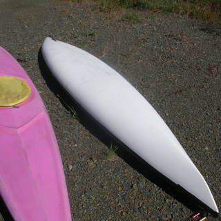 フジタカヌーA-1　ファイバー艇　浮力体有り　　赤