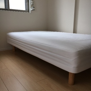 無印良品 無印 MUJI 脚付マットレス ポケットコイル セミダブル マット マットレス ベッド 美品