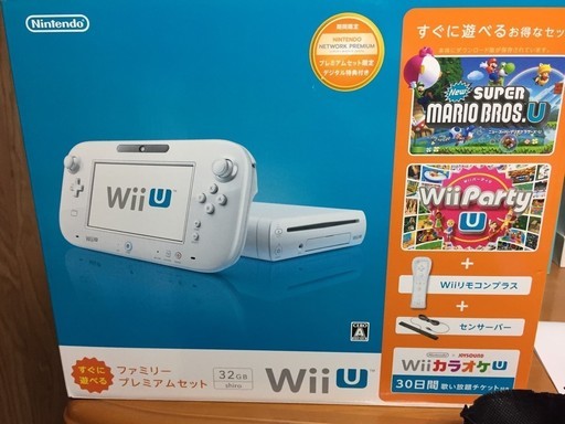 未使用 新品 Ｗｉｉ Ｕ  プレミアムセット 白 本体 ３２ＧＢ♪