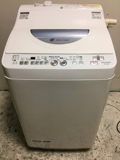 【期間限定30％OFF・全国送料無料・半年保証】洗濯乾燥機 2014年製 SHARP ES-TG55L-A 中古