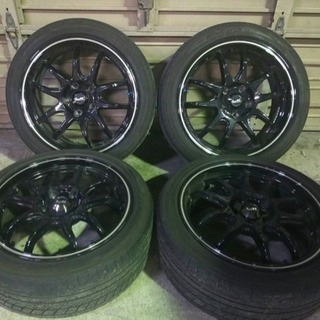 LM SPORT 17×7.5J +50 PCD114.3/5H 夏タイヤ付！