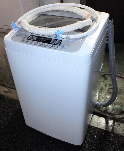 ☆LG電子ジャパン WF-C55SW 5.5kg 全自動電気洗濯機◆頑固な汚れも綺麗に落とす