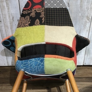 取りに来て頂ける方限定！パッチワークデザインのオーガニックチェアのご紹介です！