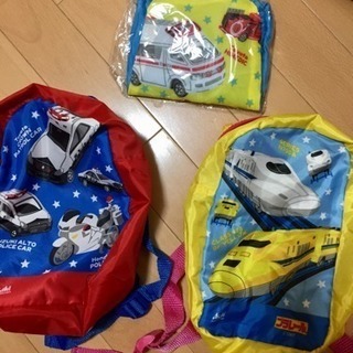 【残り3点】プラレールトミカ 子供用リュック鞄。非売品