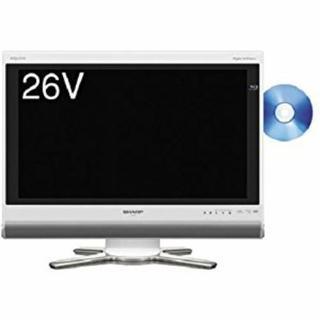 SHARP 26V型 液晶テレビ ブルーレイレコーダー内蔵 ホワ...