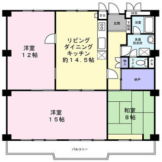 116㎡超の専有面積を活かして理想のリノベーションが実現できます。　