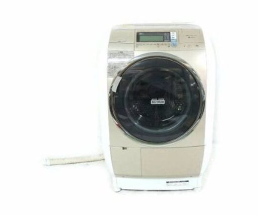 2013年式大型HITACHI ヒートサイクル風10キロ ドラム式洗濯機です！ 取り扱い説明書付きです  配送無料です