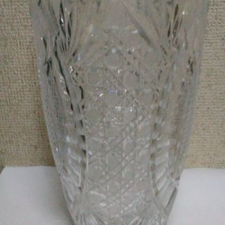 カットガラス花瓶花器(未使用品箱なし)