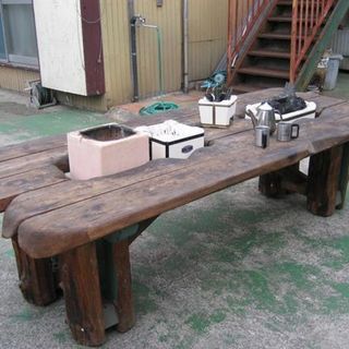 ダイニング　バーベキューテーブル　2410　ハンドメイド　キャスター付き