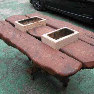 ダイニング　バーベキューテーブル　1510　キャスター付き　ハンドメイド