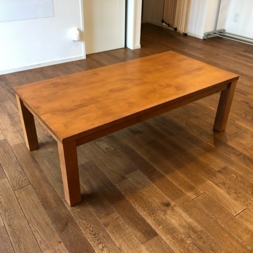 無印良品 天然木 バーチ材 ローテーブル 60x120 高さ40 (柿の木坂 