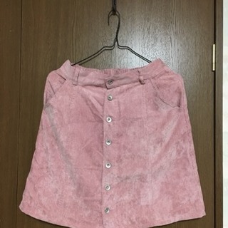 ★コーデュロイ ピンク スカート