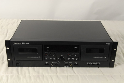 TASCAM 202MK V ダブルカセットデッキ 動作OK 3834