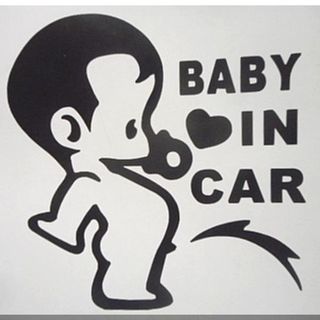 BABY IN CAR カッティングステッカー 【ブラック】◆ JDM