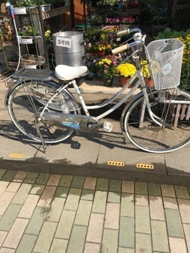 ミヤタ昭和レトロ、ロッドプレーキ 希少品です　オールステンレス  ホワイトリボンの高級タイヤ代です