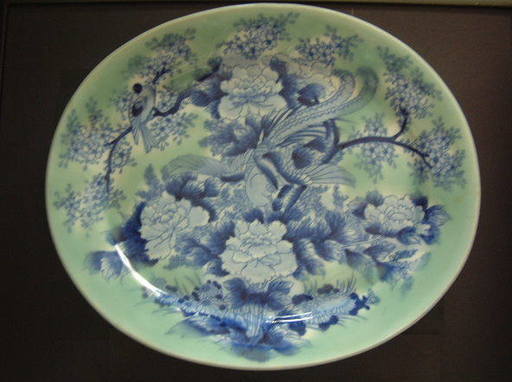★昔の陶器皿★伊万里 青磁★当家伝来商品★