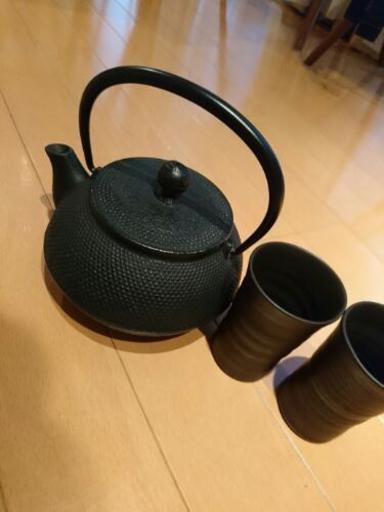 鉄茶瓶と茶器セット