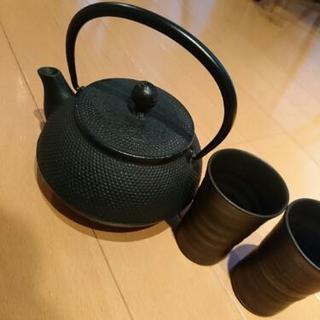 鉄茶瓶と茶器セット