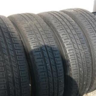 155-65-R14バリ山ダイハツ純正アルミ4本