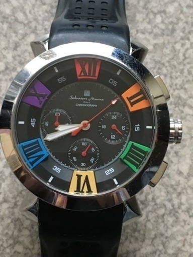 中 179 Salvatore Marra サラバトーレマーラ メンズウォッチ 腕時計 クロノグラフ 定形外送料無料 美品 おまけ付き
