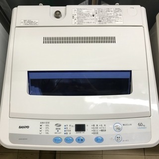 「高濃度クリーン洗浄」 2011年製　サンヨー 6.0Kg洗濯機　ASW-60D