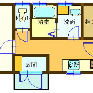 熊谷市船木台戸建貸家5.0万円2K　土地111坪の画像