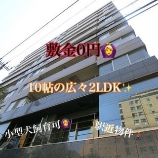 敷金0円❣️ 10帖の広々駅近2LDK✨