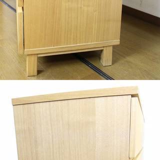 状態良】MUJI 無印良品 タモ材 チェスト 4段 ワイド ナチュラル