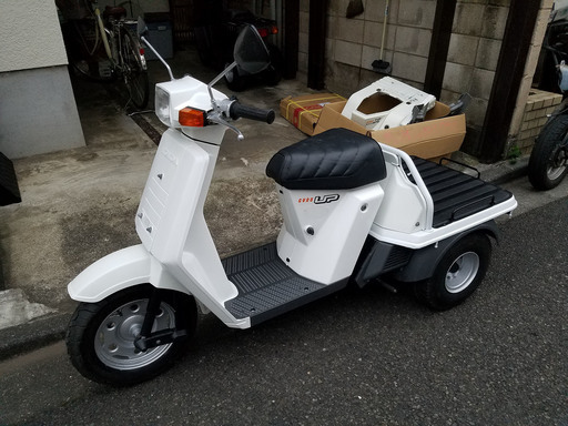 7dy52　販売終了　バイク屋出品 ホンダ・ジャイロアップ 整備済み[管理番号：QI07] 絶版車 外観・機関ともに超極上車両 JYRO UP 走行少なめ5104km 東京 世田谷 タナベファクトリー