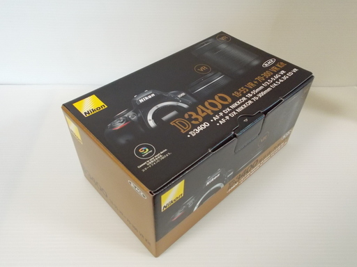 新品 未使用 ニコン Nikon D3400 ダブルズームキット ブラック  メーカー保証あり