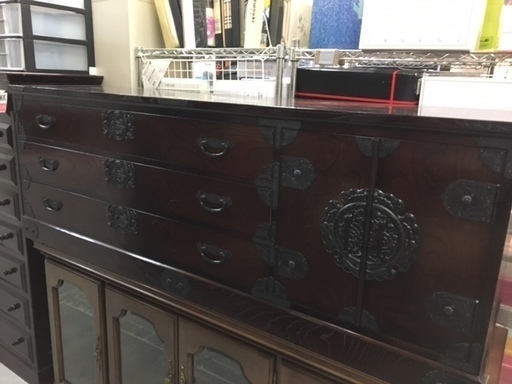 ●販売終了●筑後民芸家具 168横長箪笥 168×60.5×45.5　中古品　多少イタミあり