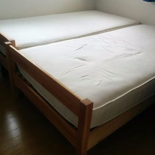 シングルベッドとマットレス 2台