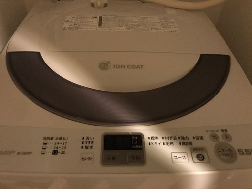SHARP洗濯機 5.5 kg ES-GE55N-S