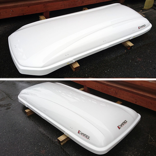 再再販! inno ルーフボックス 容量300l キャリア ルーフボックス スキー スノーボード キャリア BR55 限定カラーWHITE キャリア、ラック
