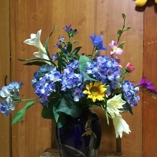 花瓶造花付き