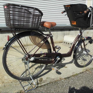◆◇　子供２人同乗推奨！　【サカモト：ヴァイオレット　ビューティー】　アウトレットにつき安価にて！　前後タイヤ交換・他整備済み！　お届けいたします！　【注意：電動アシスト自転車ではありません】◇◆