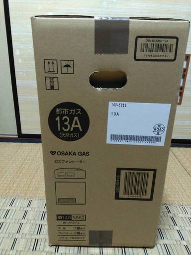 新品！大阪ガスのガスファンヒーター36　白N140-5862