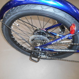 ミニビーチクルーザー　２０インチ　６段変速付き　パープル　新品