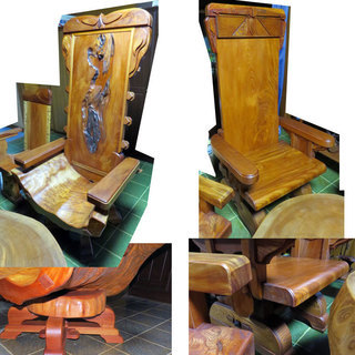 天然木　テーブル　イス　６点セット　世界で１点のみ　製作者所有品