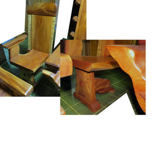 天然木　テーブル　イス　６点セット　世界で１点のみ　製作者所有品