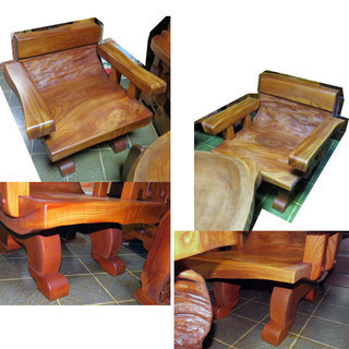 天然木　テーブル　イス　６点セット　世界で１点のみ　製作者所有品