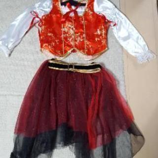 ハロウィン　女の子のかわいい海賊　衣装　XL サイズ、(140セ...