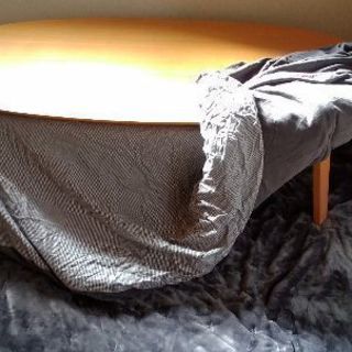 無印良品　楕円こたつ　タモ材　ラグ＆こたつカバーセット