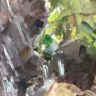 油絵 絵画展購入 美品 大島画伯