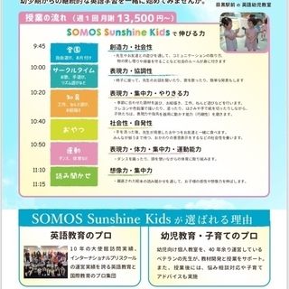 【2-3歳】Sunshine Kids 無料体験会 in目黒【英語】 - 品川区