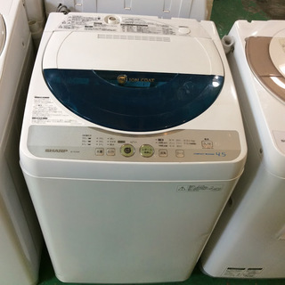 期間限定30％OFF・全国送料無料・半年保証】洗濯機 SHARP ES-FG45K-A ...