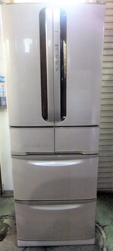 ☆\t日立 HITACHI R-SF43WM 430L 6ドアノンフロン冷凍冷蔵庫 たっぷりビッグ すみずみクール◆かるピタドア採用